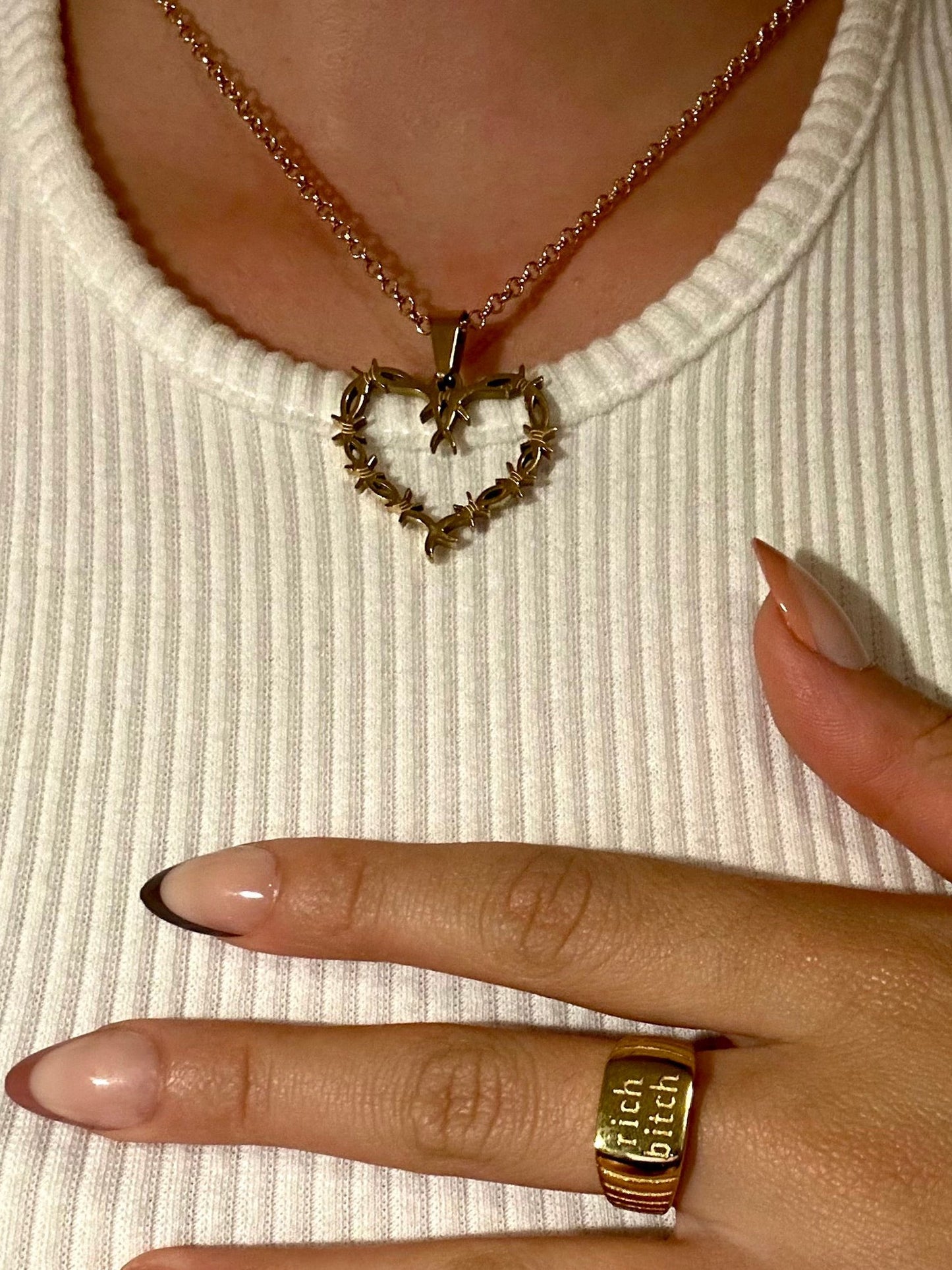 Bichota Thorn Heart Necklace 🌸🩷🌈❤️🔥🧜♀️🌸