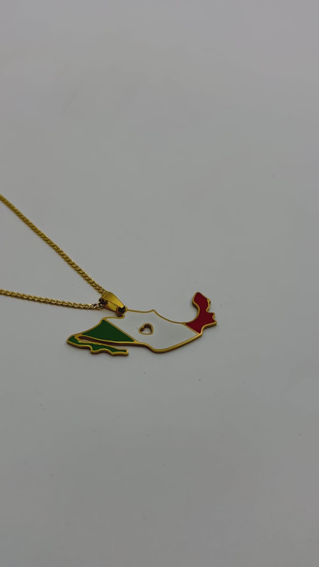 Giftable gold Mexico map necklace with custom engraving option
