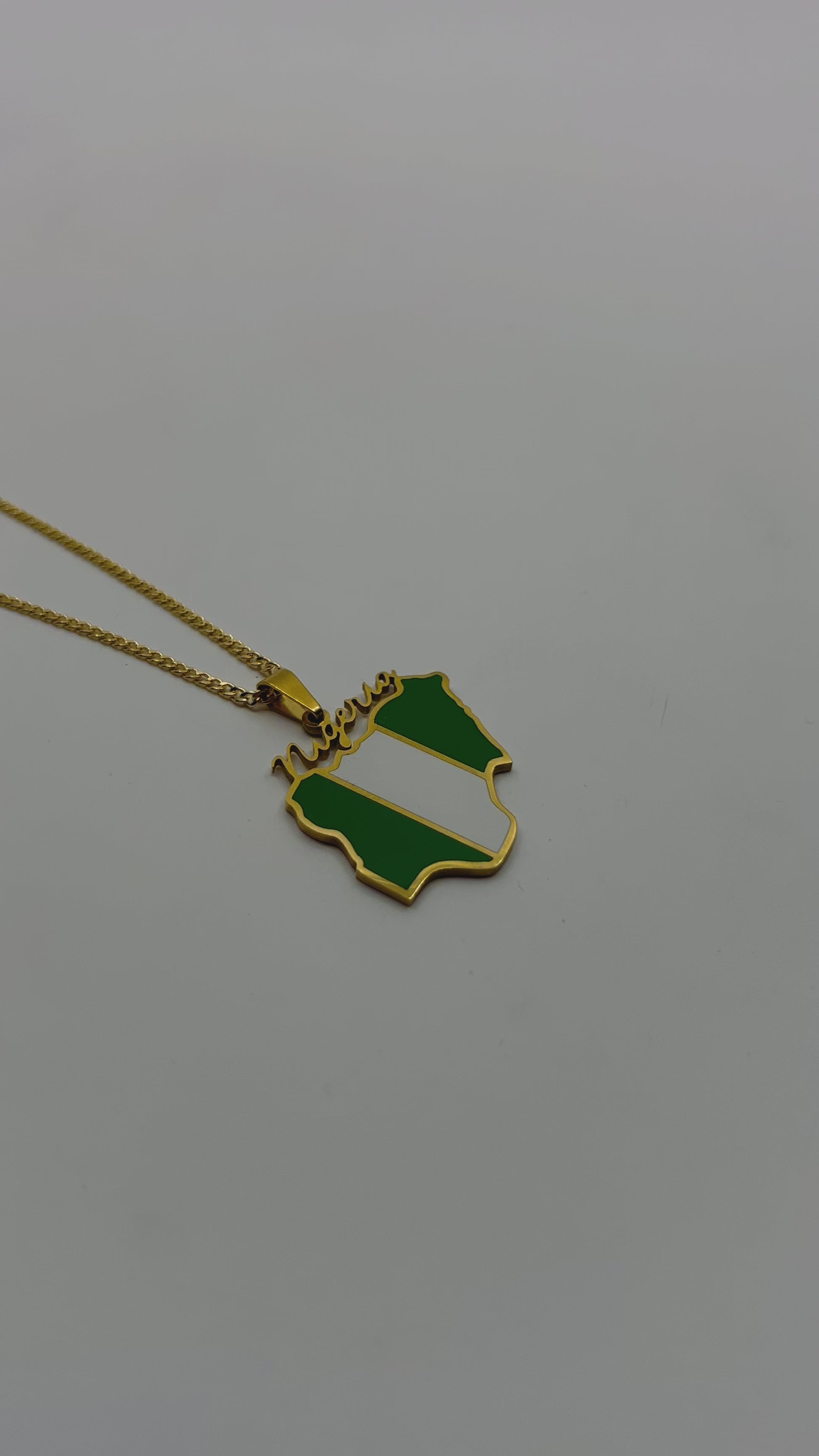 Engraved African map necklace – Nigeria edition