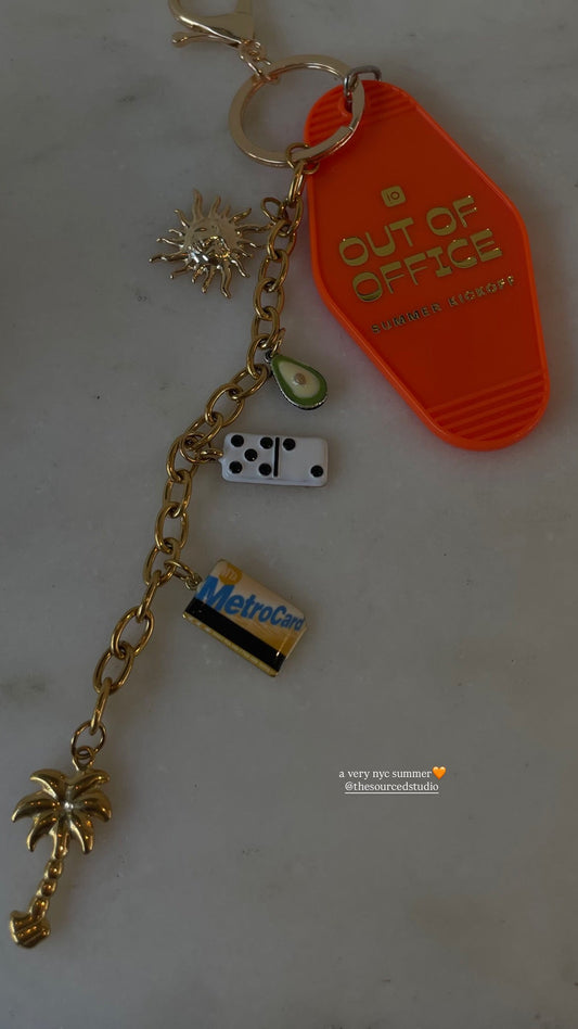bag charm the sourced studio domino charm metro card charm