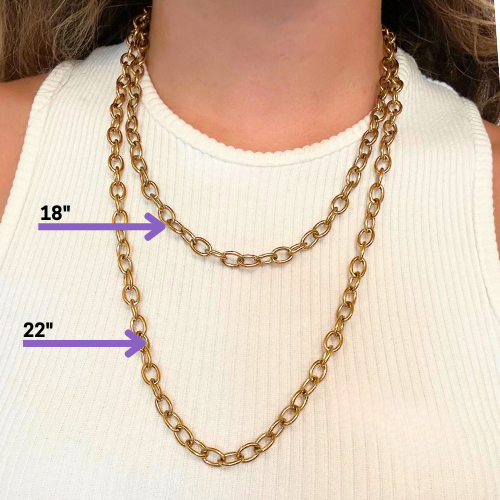 Chunky Rolo Necklace - Build Your Own Custom Charm Necklace