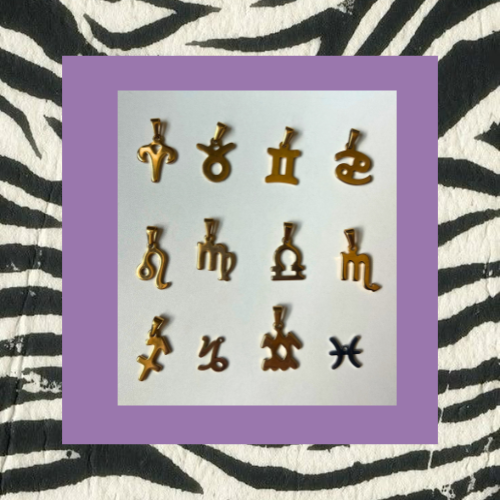 Horoscope Charm, Gold or Silver - Add to Custom Necklace or Bracelet