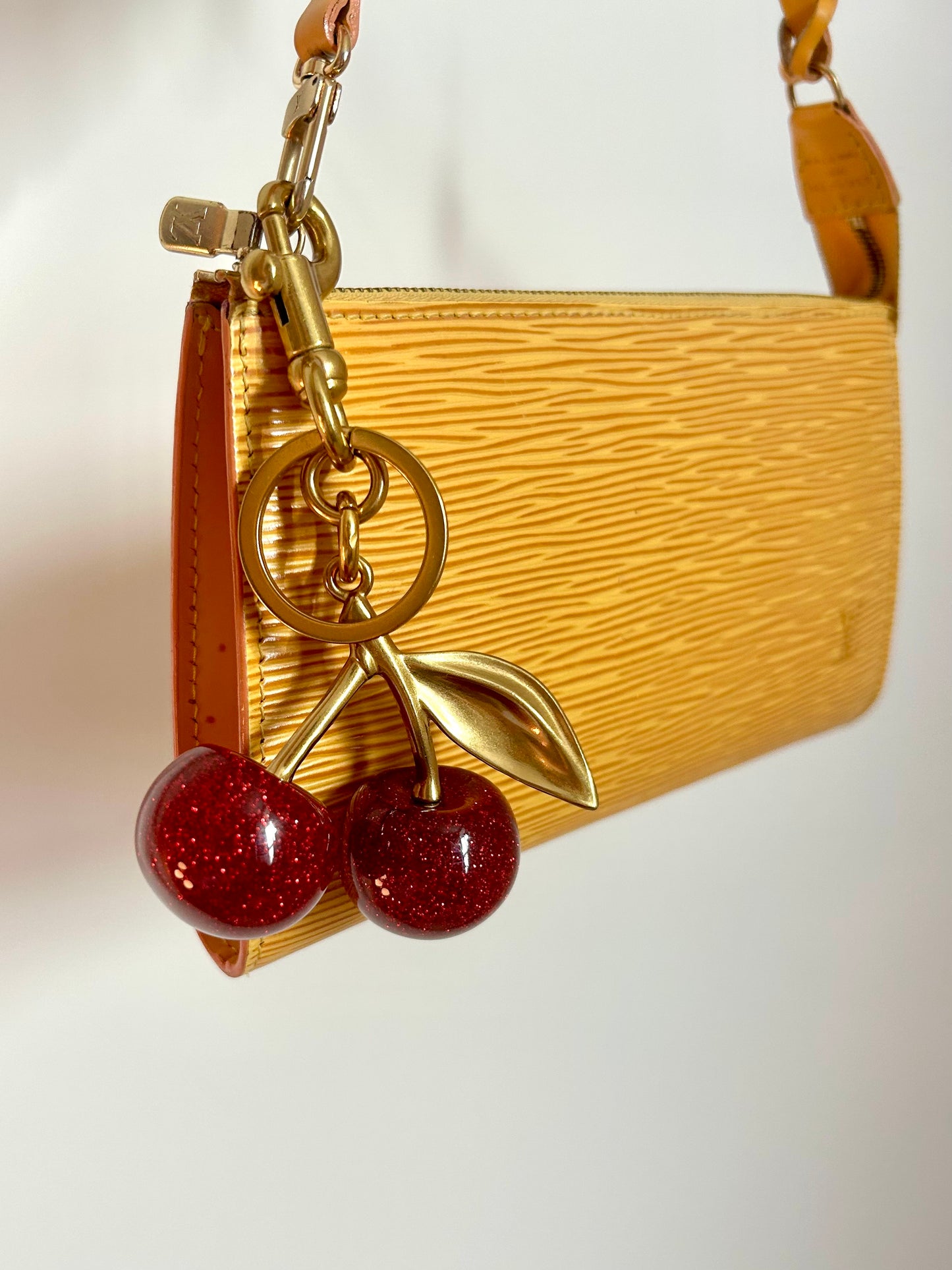 Cherry Acrylic Bag Charm