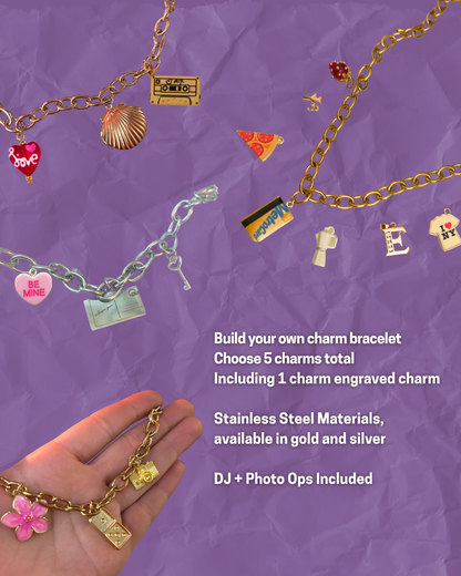 Galentine’s Charm Bracelet Making Class NYC | Engraving + Drinks