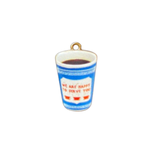 Classic Coffee Cup Charm – Add to Custom Necklace or Bracelet