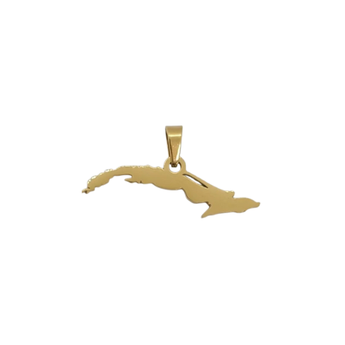 Cuba Map Charm – Add to Custom Necklace or Bracelet