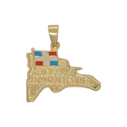 Dominican Republic Map Charm, Engravable - Add to Custom Necklace or Bracelet