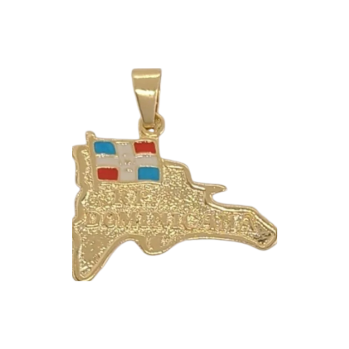 Dominican Republic Map Charm, Engravable - Add to Custom Necklace or Bracelet