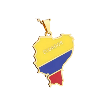 Ecuador Map Charm - Add to Custom Necklace or Bracelet