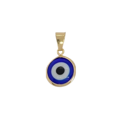 Evil Eye Charm, Gold in Red or Blue - Add to Custom Necklace or Bracelet