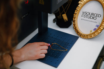 engraving on site with machine the sourced studio