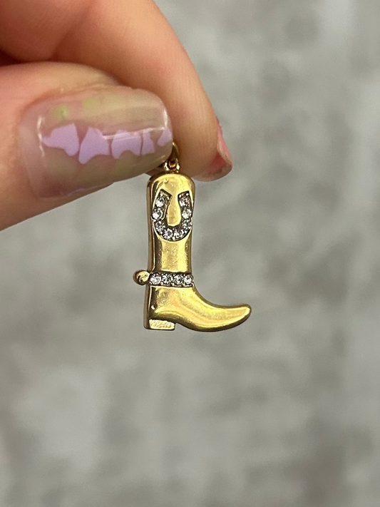 Cowboy Boot Charm  - Add to Custom Necklace or Bracelet