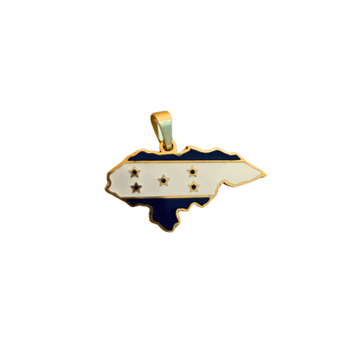 Honduras Charm, Gold - Add to Custom Necklace or Bracelet