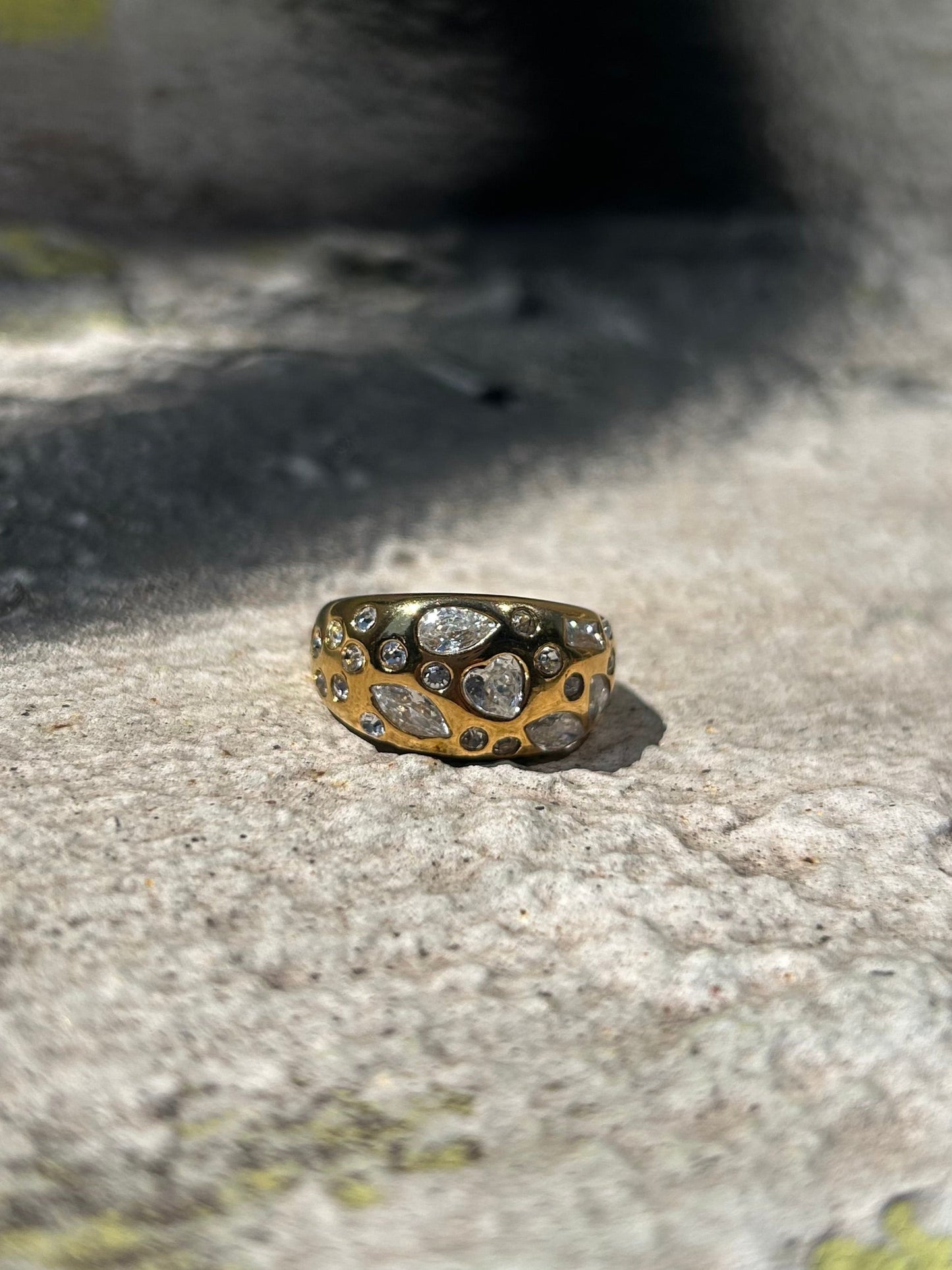 Gold stacking ring – dainty waterproof jewelry