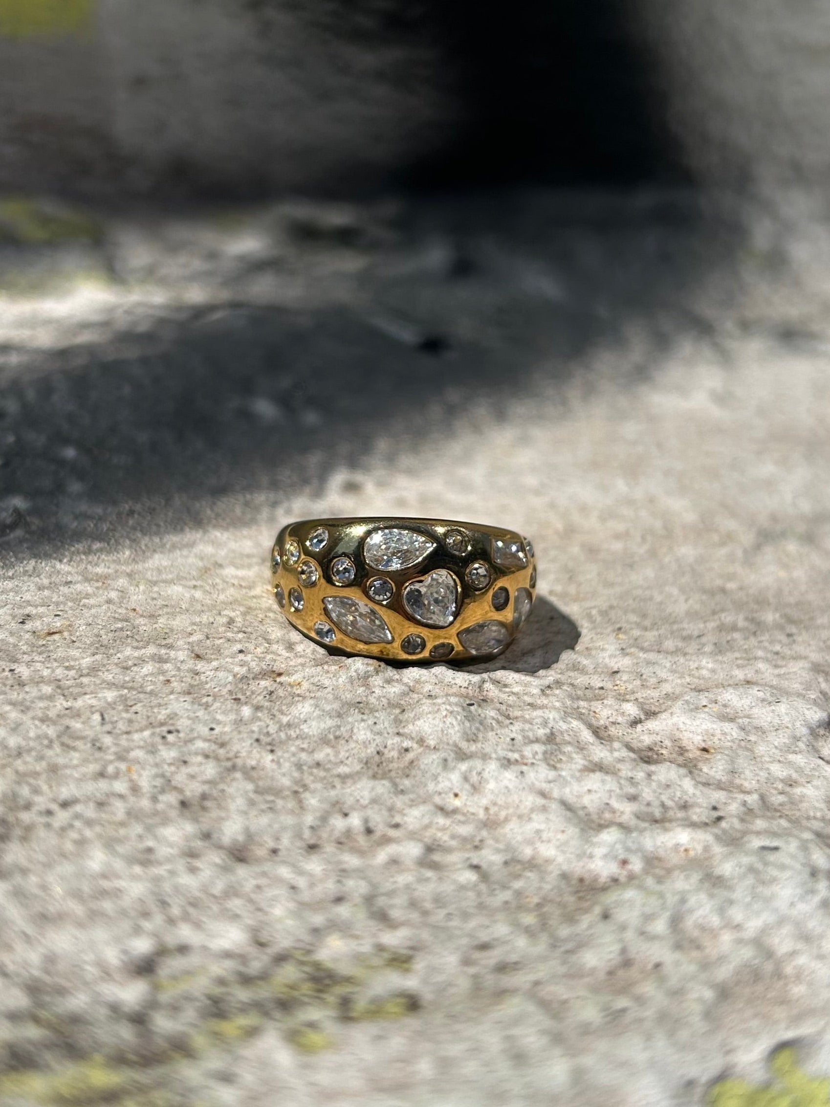 Gold stacking ring – dainty waterproof jewelry