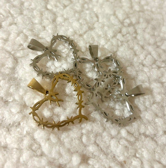 Bichota Thorn Heart Charm  - Add to Custom Necklace or Bracelet