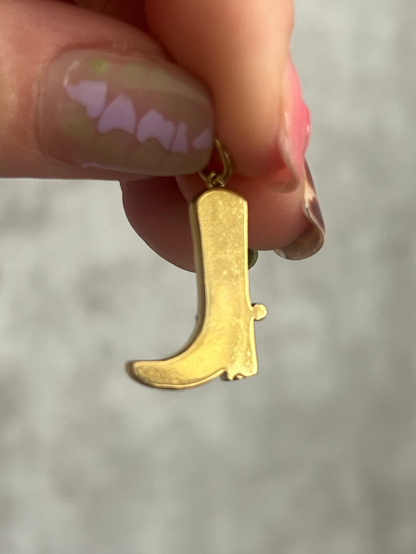 Cowboy Boot Charm  - Add to Custom Necklace or Bracelet