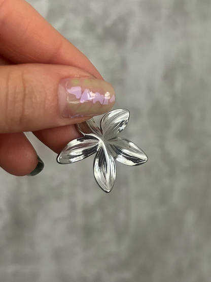 Flower Charm, Gold or Silver - Add to Custom Necklace or Bracelet