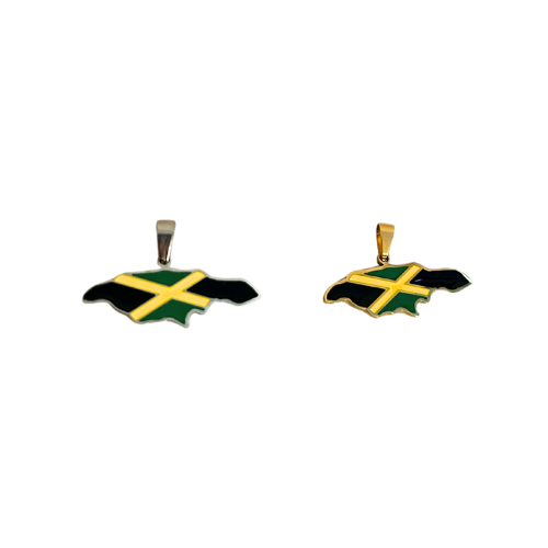 Jamaica Charm, Gold or Silver - Add to Custom Necklace or Bracelet