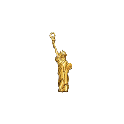 Statue of Liberty Charm, Gold or Silver - Add to Custom Necklace or Bracelet