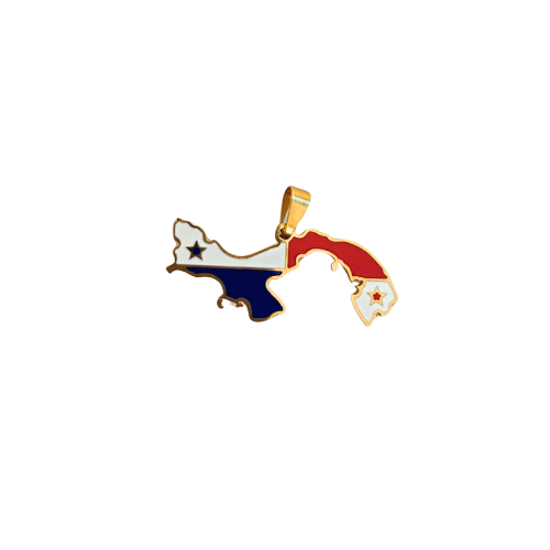 Panama Charm, Gold - Add to Custom Necklace or Bracelet