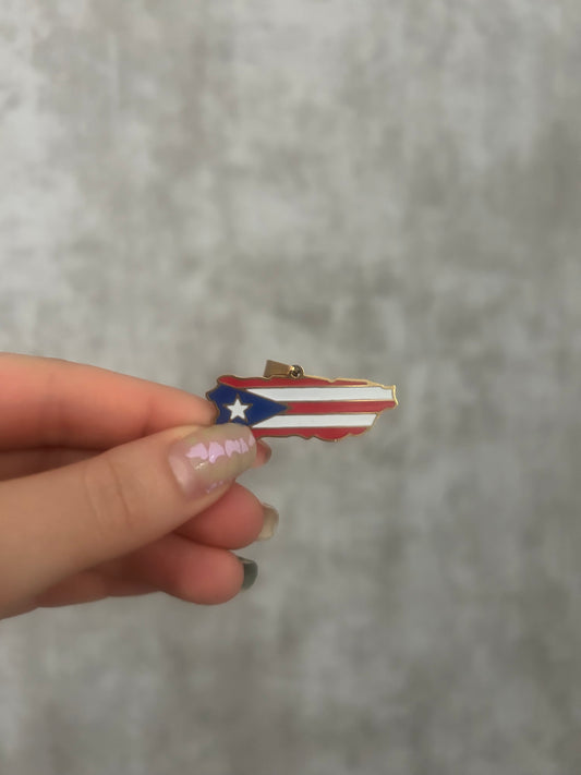 Puerto Rico Charm - Add to Custom Necklace or Bracelet