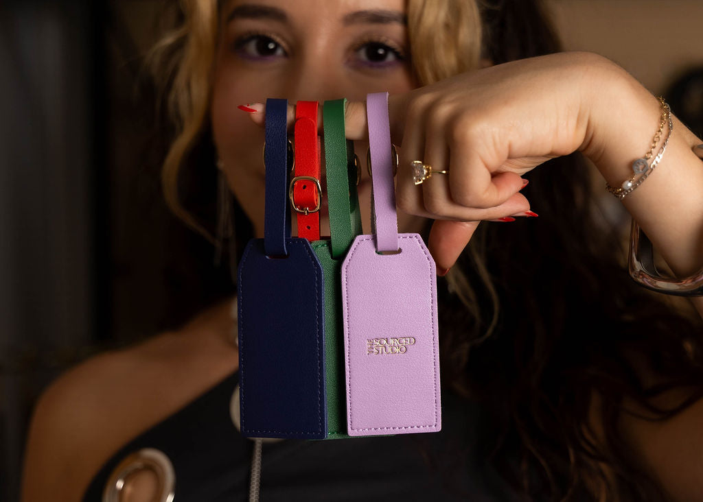 Personalized Luggage Tag | Engraved Gold Name Plate