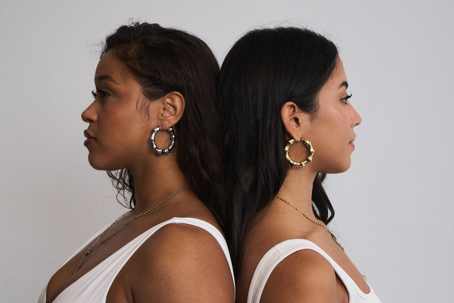 Bambú Earrings, Gold or Silver