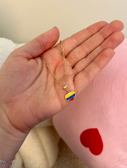 Venezuela Flag Charm Necklace