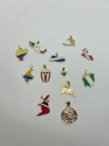 Gold map necklace gift for pride and culture