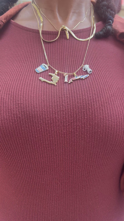 Thin Curb Necklace - Build Your Own Custom Charm Necklace