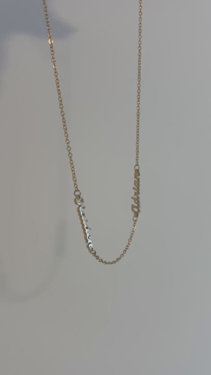 Custom Two Name Necklace – Gold or Silver Personalized Name Chain