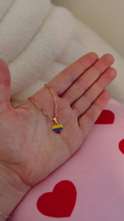 Venezuela Flag Charm Necklace