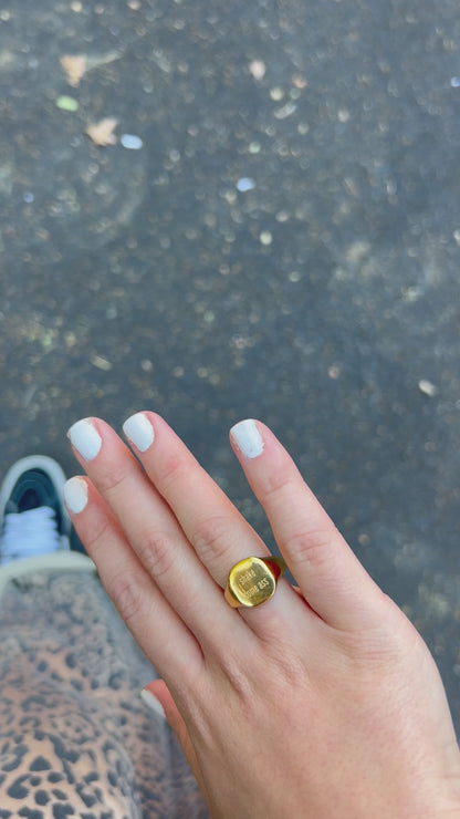 Shake Some Ass Ring – Gold Statement Ring in Fixed Sizes